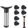 Vacuum Wine Saver Set Pump Preserver with Vacuum Wine Rubber Black Bottle Stoppers for White / Beer Wine Sealing Keep Wine Fresh