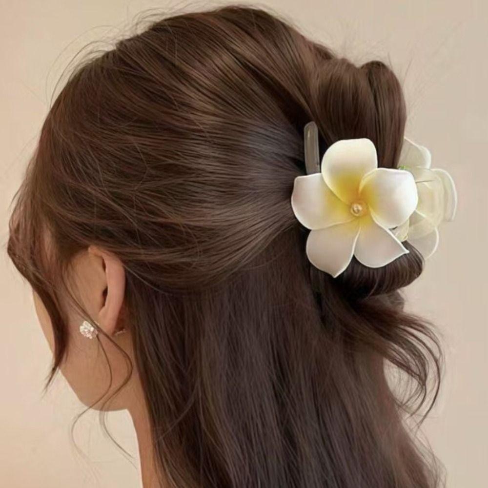 

Bohemia Barrettes Flower Hair Clip Ponytail Clip Large Shark Clip Creative Flower Hair Claw Girl Style 2
