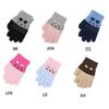 Crochet Full Finger Glove Cartoon for Cat Knitted Gloves Cute Toddler Kids Glove