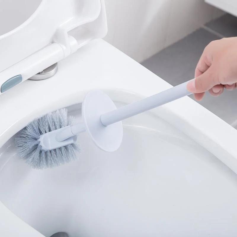Long Handle Toilet Brush with Holder Bathroom Cleaning Tool Nordic Home Decor Toilet Cleaning Brushes with Base