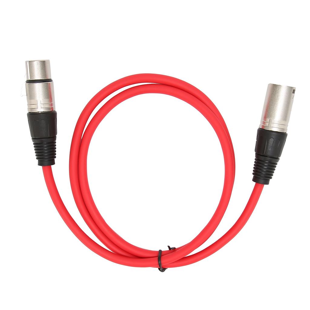 3‑Pin Male to Female Microphone Cable Durable o Adapter Cable for MicrophoneRed