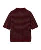 INTEMPOMOOD Honeybee Stripe Collar Knitwear_Wine