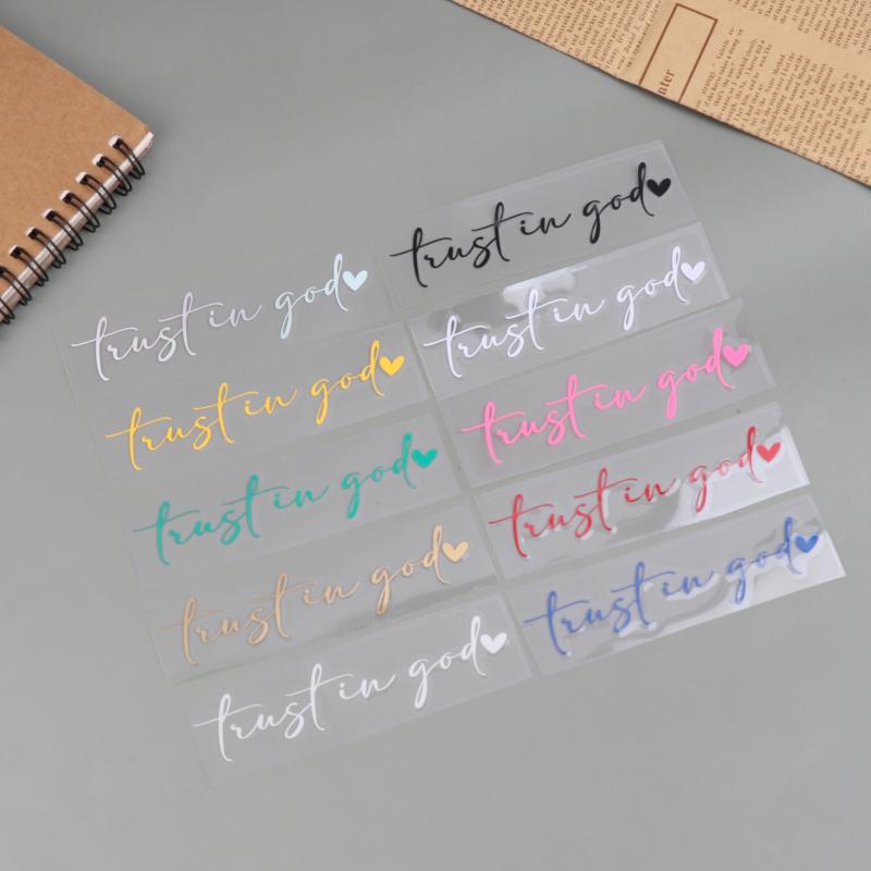 Trust In God Heart Car Rear View Mirror Sticker Decal Faith Bible Verse Christian Church Auto Vehicle Bumper Decor