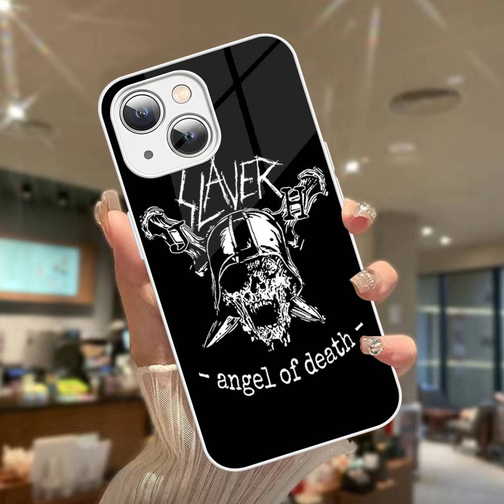 Slayer Heavy Metal Band Music For IPhone 14 13 12 Mini 11 Pro XS Max X XR 14 Plus Tempered Glass Cover