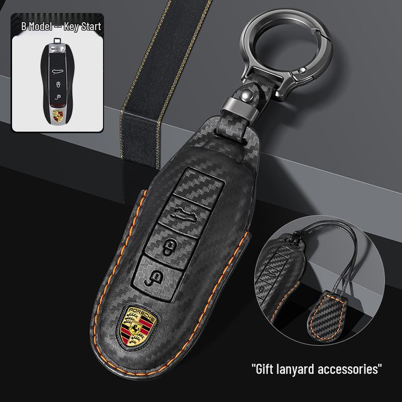 Porsche Carbon Fiber Key Cover for Taycan, Cayenne, Macan, Panamera, 718, 911