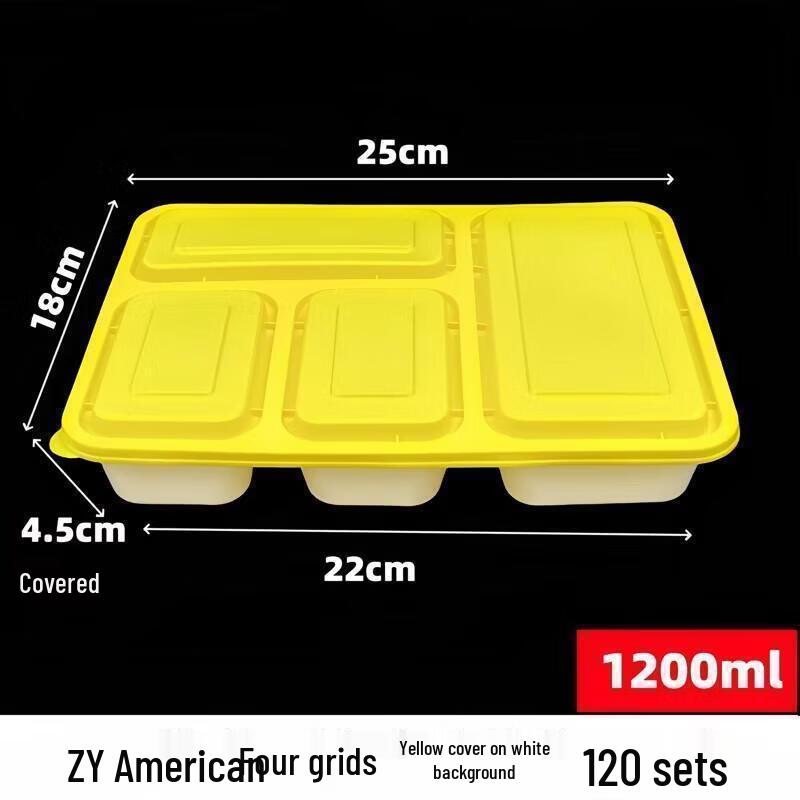 

JINGRX Disposable Multi-Compartment Takeout Boxes