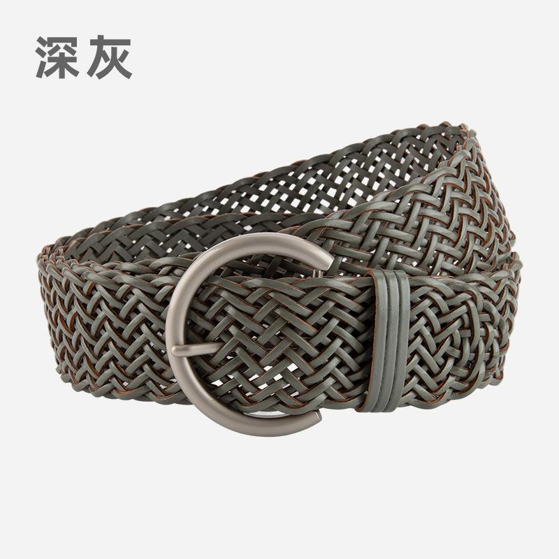Women'S Ethnic Style Woven Wide Belt Dress Accessories Retro Belt Women