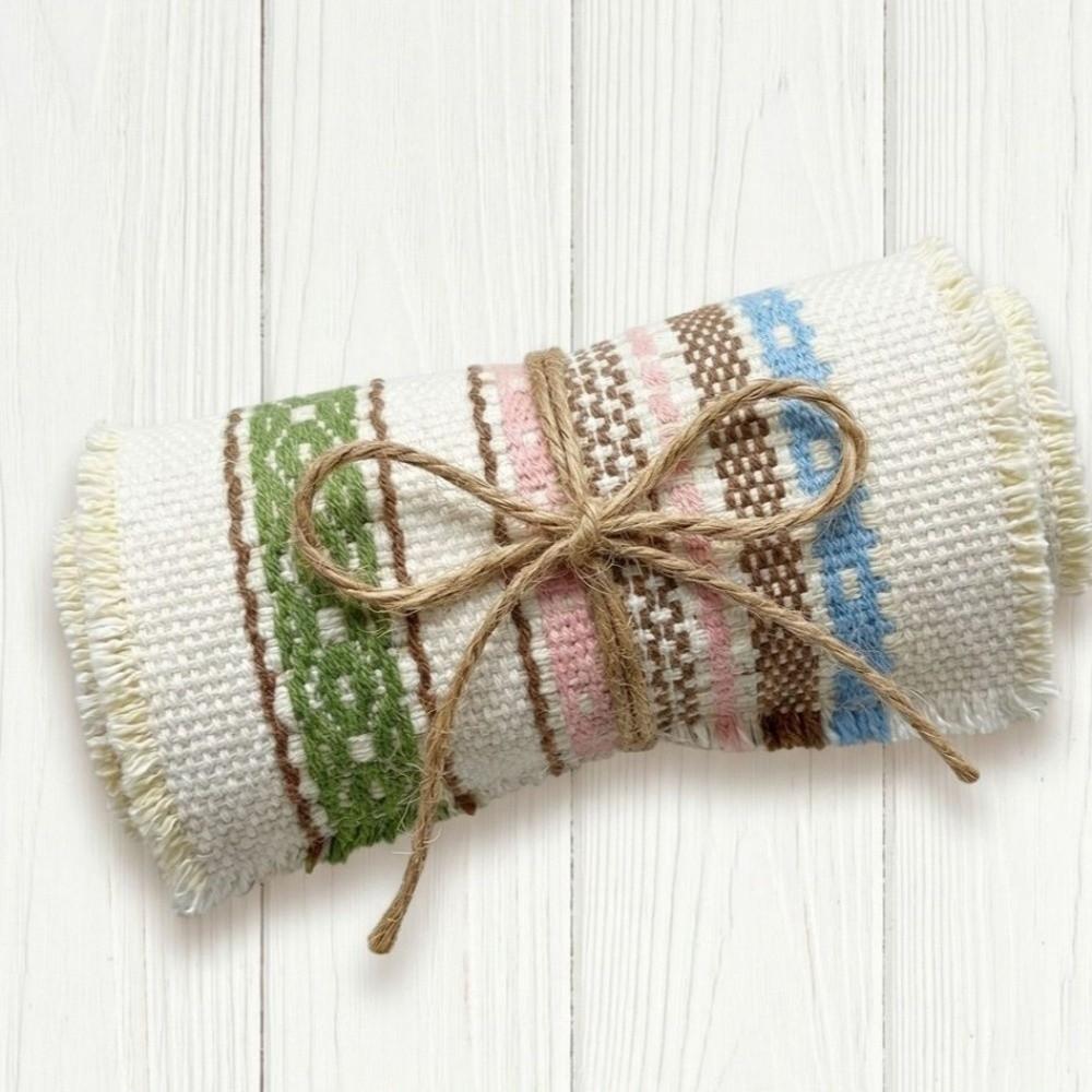 Wear-resistant Cotton Linen Woven Placemats Non-Slip Square Heat-Insulating Placemats Eco-Friendly Drink Coasters Tea Party