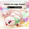 2PCS Hot Cage Rat Happy Cat Toy Plush Simulation Color Mouse Fun Cat Ball Fun Cat Fun Fun Pet Supplies