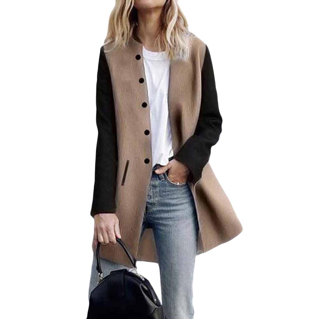 Womens Casual Long Sleeve Cardigan Jacket Lady Coat Jumper Slim Coat
