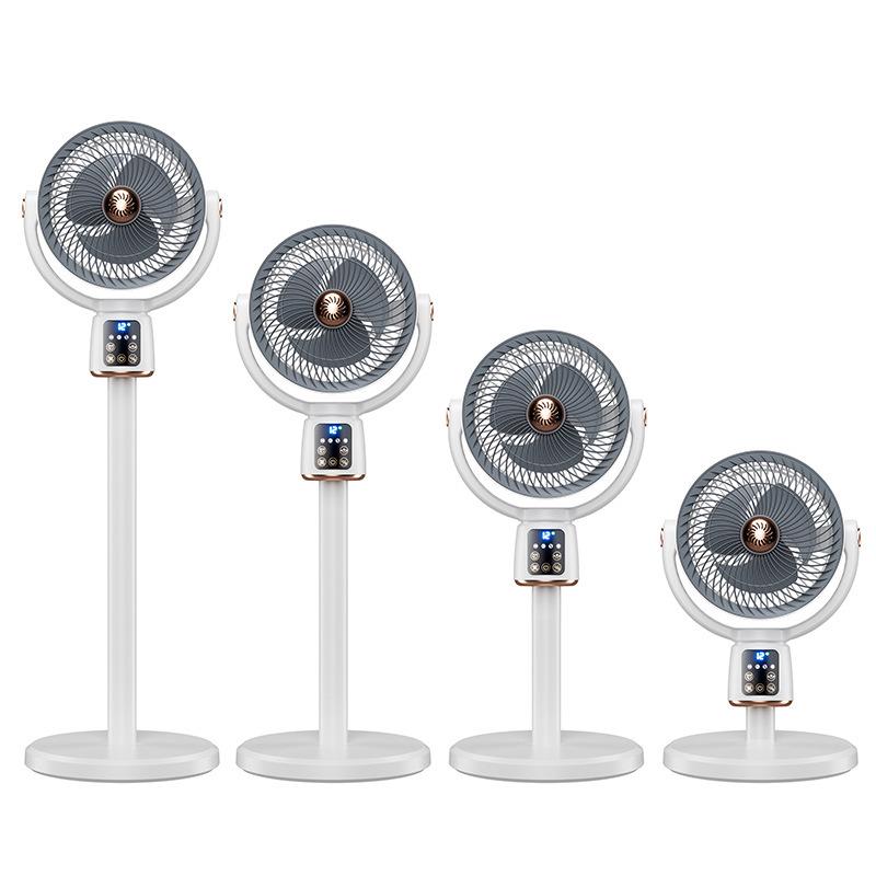 2026 USB Rechargeable Oscillating Floor Fan with LED for Indoor/Outdoor Use