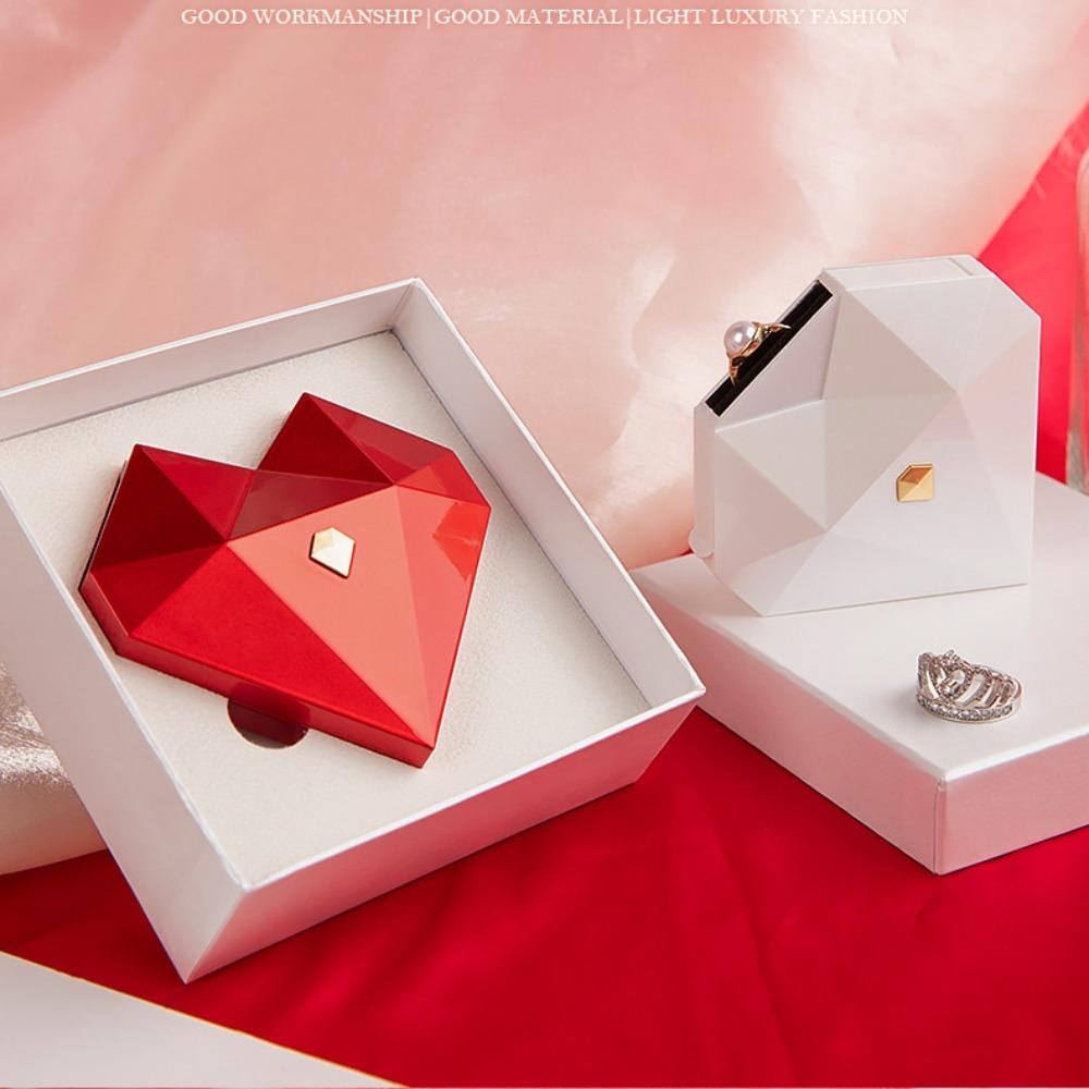 Dustproof Proposal Ring Box Elegant Auto Pop Up Jewelry Box Heart  Ring Box  Gift