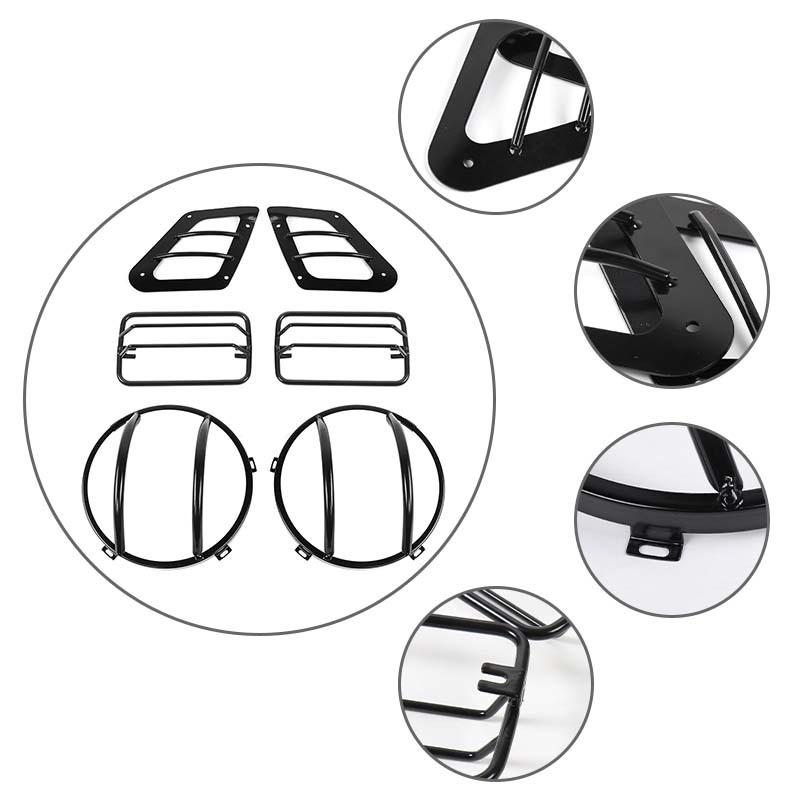 Car Headlight Turn Signal Light Decoration Wheel Brow Lampshade Cover Stickers For Jeep Wrangler TJ 1997-2006 Exterior Accessories