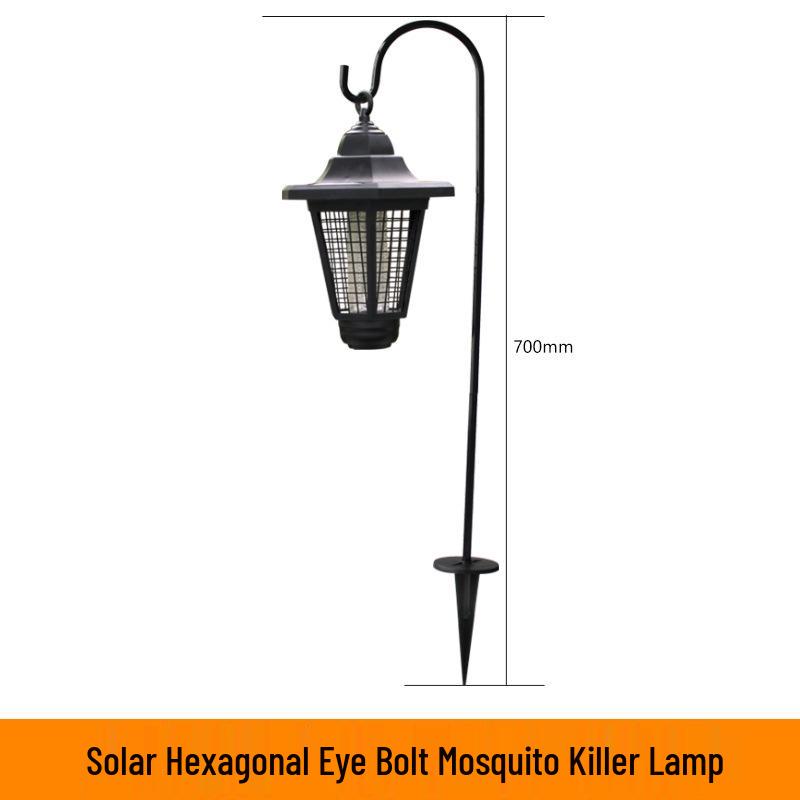 Outdoor Solar-Powered Mosquito Killer Lamp with Waterproof Electric Shock Repellent and Balcony Lighting