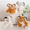 Cute Simulation Little Tiger Hand Puppet Plush Toy Doll Siberian Tiger Ventriloquist Doll Children Soothing Doll