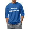 Men's fashionable casual round-neck three-quarter sleeve top T-shirt