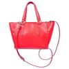 COACH 32 Brand logo zipper closure Leather Tote bag Tote bag shopping bag shoulder handbag large size women's red