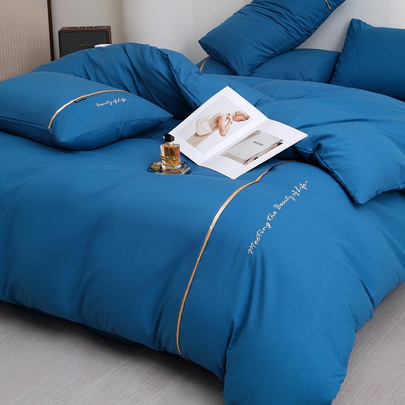Luxury Five-Star Hotel White Linen Duvet Cover & Bedding Set
