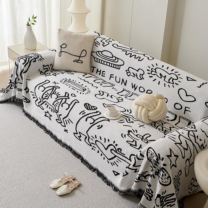 High-End All-Season Anti-Scratch Sofa Cover with Custom Cushion