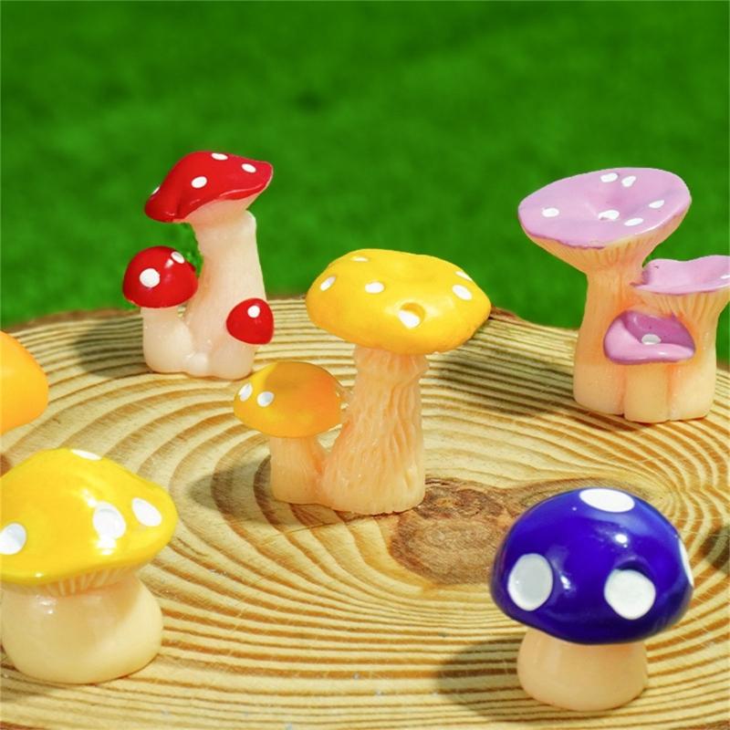 Resin Mushrooms for Outdoor and Indoor Use for Home Decoration Garden Projects Weather Resistant Miniature Ornaments