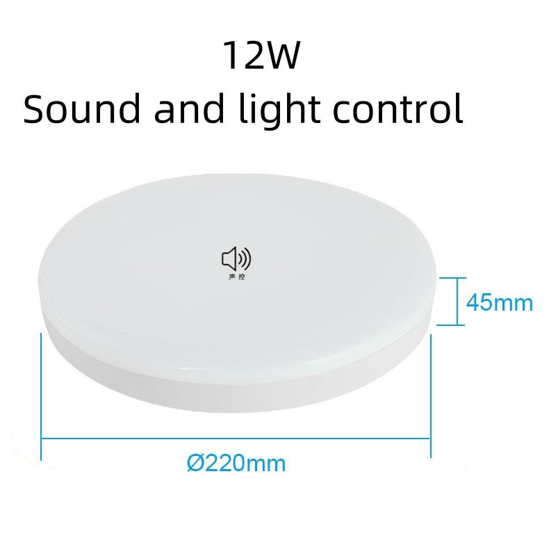 

Ультратонкий бытовой потолочный светильник с голосовым управлением AC220V 12W 18W с инфракрасным/радарным датчиком движения, свет для лестницы/балкона 1PCS White