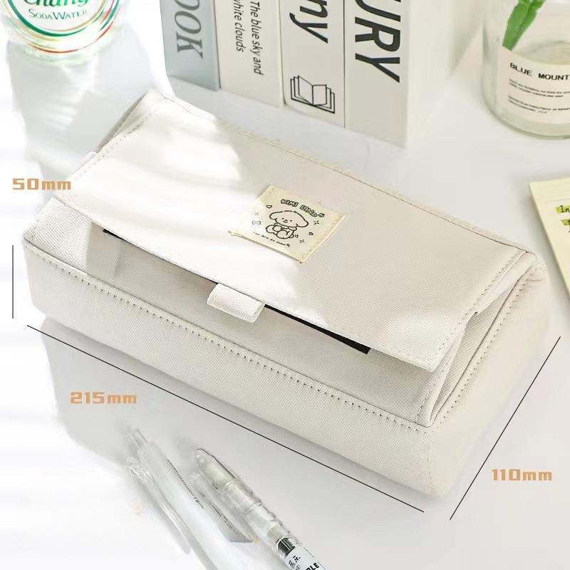 INS Style Puppy Printed Pencil Bag Large Capacity High-value Creative Square Pencil Bag School Student Storage Supplies