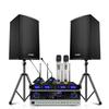 Laicai Professional Audio System with 10-inch Speakers & Microphone