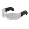 LED Visor Brille Leuchtet 7 Farben 4 Modi Cyberpunk Futuristisch Leuchtend Cosplay für Clubs Weihnachten