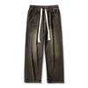 Yadu Four Seasons Retro Denim Style Loose Straight-Leg Casual Pants for Men and Women