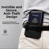 Ceinture d'usure Mini Portefeuille Pochette Ceinture Antivol Sac Ceinture Homme Portefeuille pour Passeport Carte d'Identité Argent