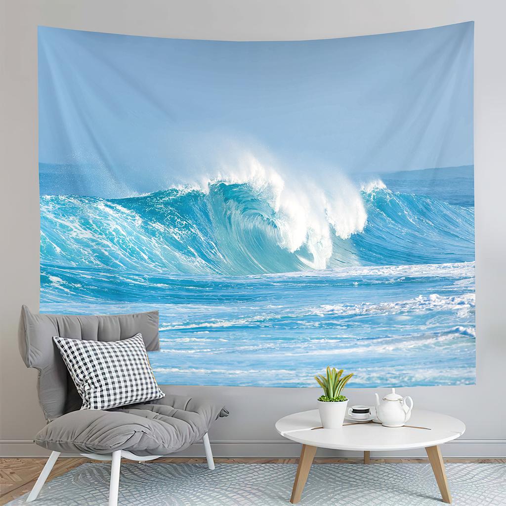 Ocean Wave Tapestry Surfing Wave Breaking Tapestry Natural Scenery Tapestry Wall Hanging Tapestries Art Living Room Bedroom Dorm