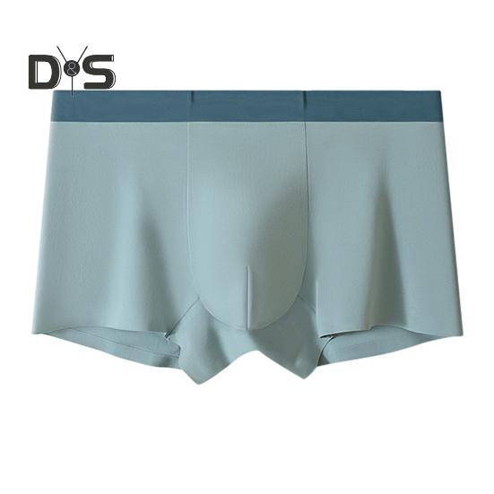 Men Boxer Underwear with Elastic Mid-Waist Breathable Comfortable 3D Cutting Shorts Briefs U-convex Seamless Panties