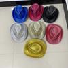 New Golden Silk Western Cowboy Hat Women's Stage Woolen Hat Top Hat Men's Stage Party Festival Hat