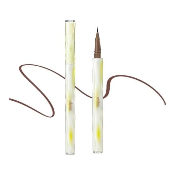 ukiss Dream Flower Liquid Eyeliner 0.01 Extra Fine Eyeliner Waterproof Moisture Proof Rich Keep 0.5ml (02 Brown)