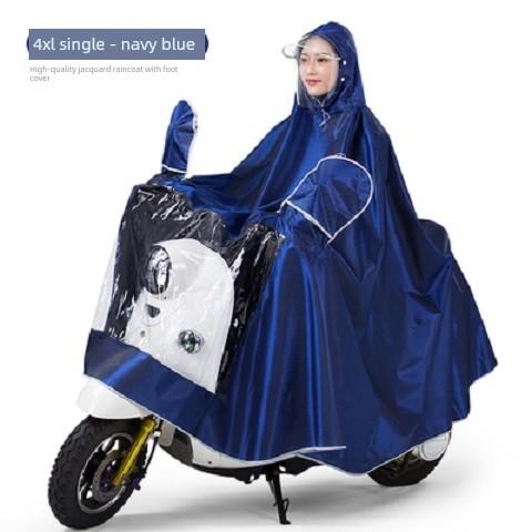 Special Raincoat for Electric Vehicles, Extra Large and Thick, Men's Single or Double Motorcycle Rain Poncho, Adult Full-Body Protection Against