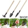 3Pcs/set Hand Shovel Gardening Trowel Set Wood Handle Heavy Duty Garden Tools for Soil Planting And Transplanting