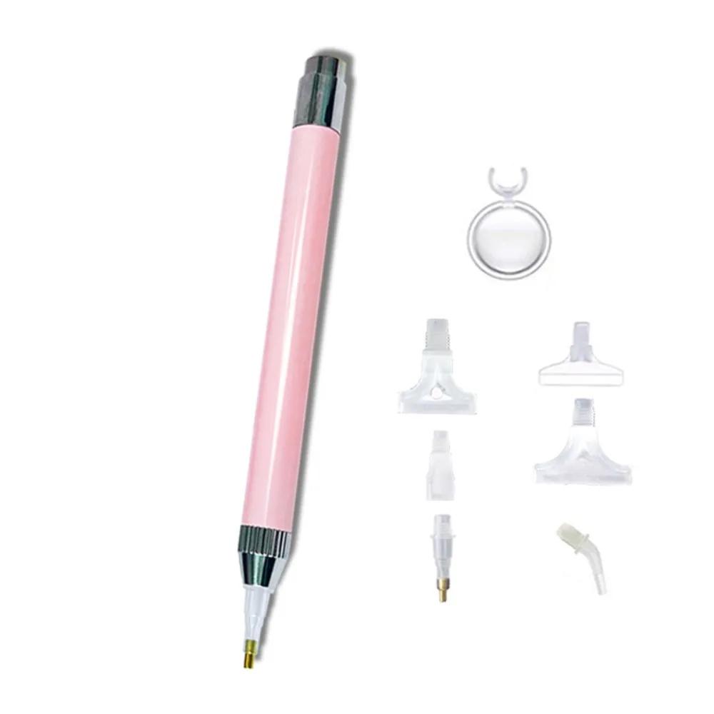 DIY Diamond Painting Luminous Point Diamond Pen Tool Set Colorful Multi-diamond Threaded Pen Tip Magnifying Glass Combination