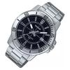 CASIO STANDARD series 50 meters waterproof Quartz Steel Strap men's watch black dial MTP-VD01D-1C