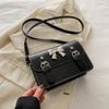 Fashion Square Small Crossbody Bags  Bowknot Decor Flap Shoulder Bag For Summer Travel Daily Used