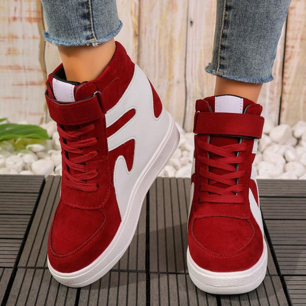 autumn winter sneakers  High top Platform Sneakers women Casual Wedges shoes Womens Shoes Black Platform Vulcanize Women fashion