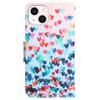 For iPhone 15 Pattern Printing Flip Wallet Case PU Leather Stand Phone Cover with Strap