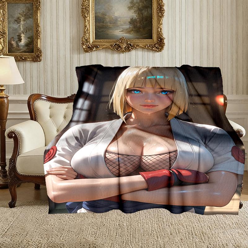 1pc Digital Print Nap Blanket, Naruto Blanket for Home Use, All Season Warmth, Christmas and Valentine's Day Gift Blanket