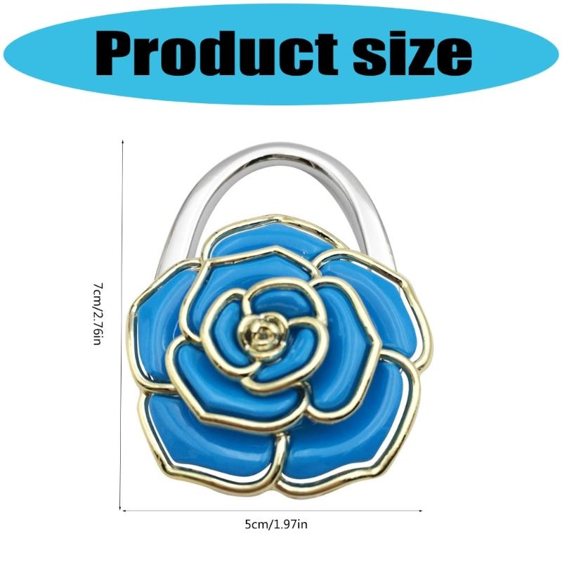Fashion Flower Shaped Purse Hook Foldable Handbag Hook Table Portable Holder Hanger Handbag Bag Parts Accessories