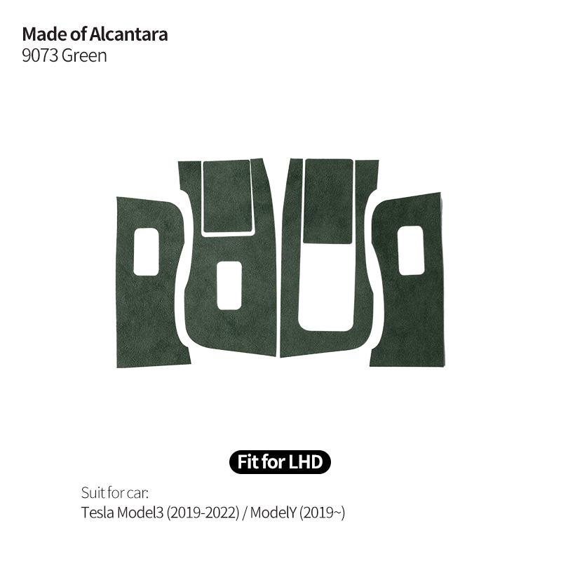 For Tesla Model 3 Y 2019-2025 Window Switch Lifter Panel Trim Frame Sticker Tuning Made of Alcantara Car Interior Accessories