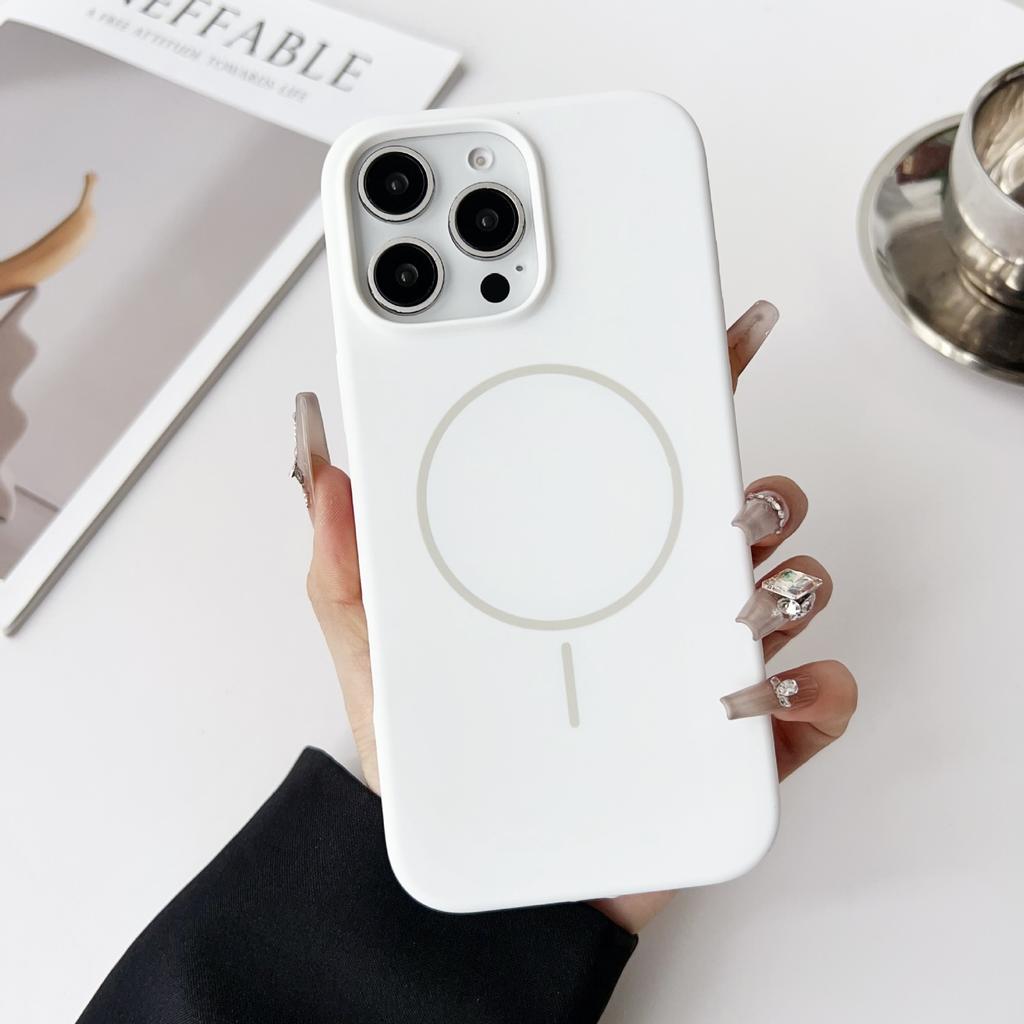 Thin Ring Magnetic Liquid Silicone Suitable for IPhone17promax Mobile Phone Case New Apple 16 Anti Fall 14 Soft Case