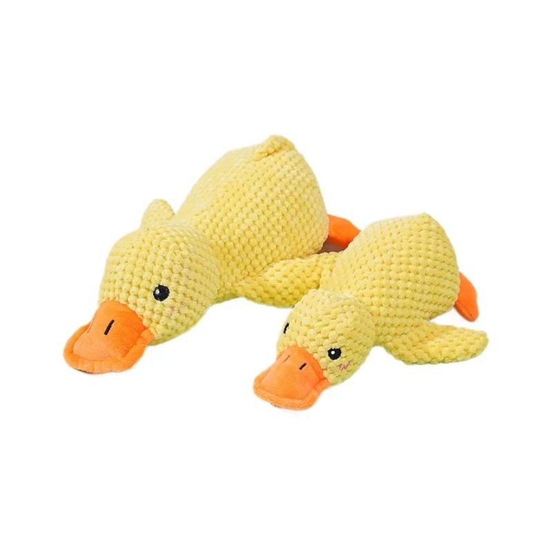 Plush Companion Sleeping Duck Dog Playthings ideal for Small Large Dogs Bite Resistant Teeth Grinding Sound Relief Duck Sound Toy