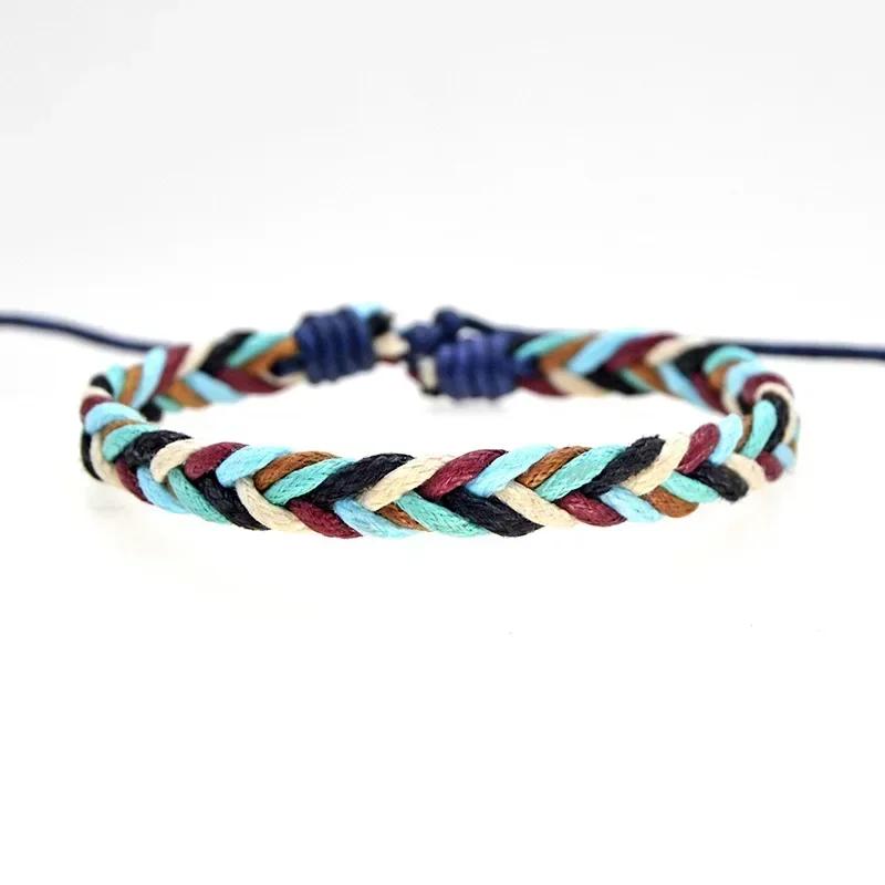 Various colors Lucky Charm Tibetan Bracelets & Bangles For Women Men Handmade Knots Green Rope Amulet Gift Bracelet