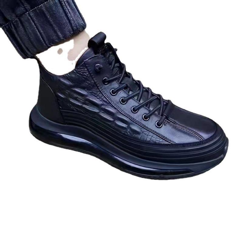 Spring and Autumn new round head casual cross-lace-up low-top large-size sports daily men's shoes