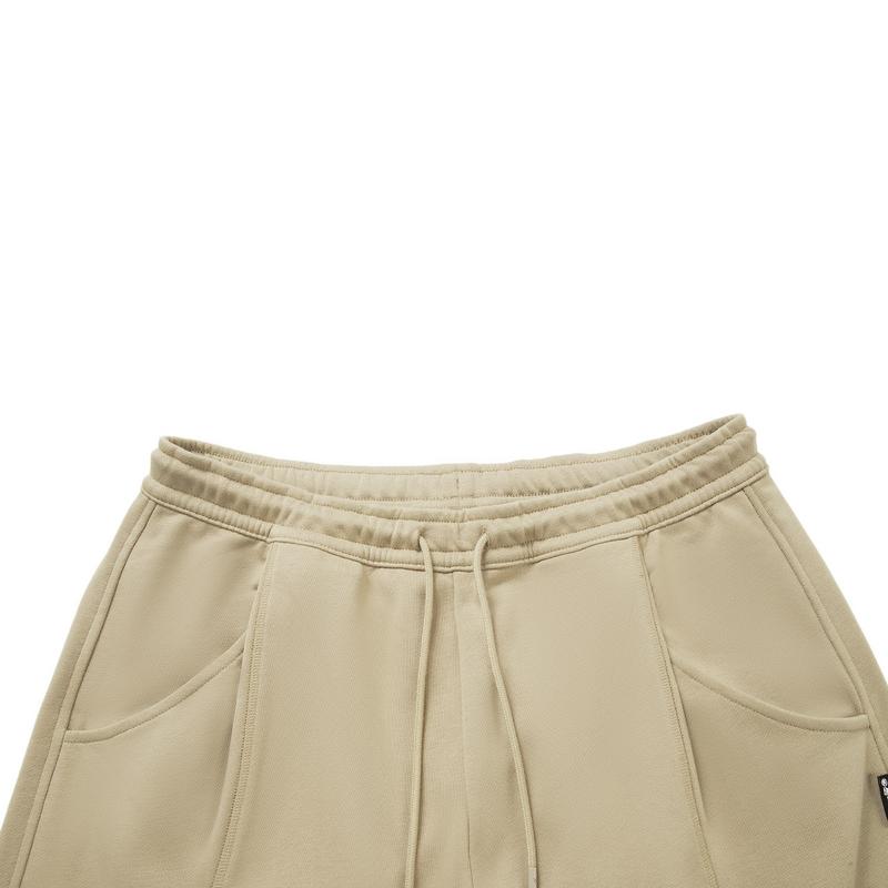 Li Ning CF Outdoor Tapered Loose Waist Slimming Banana Pants Casual Pants Men pants Fleece-Mouse-Brown AKLV805-1