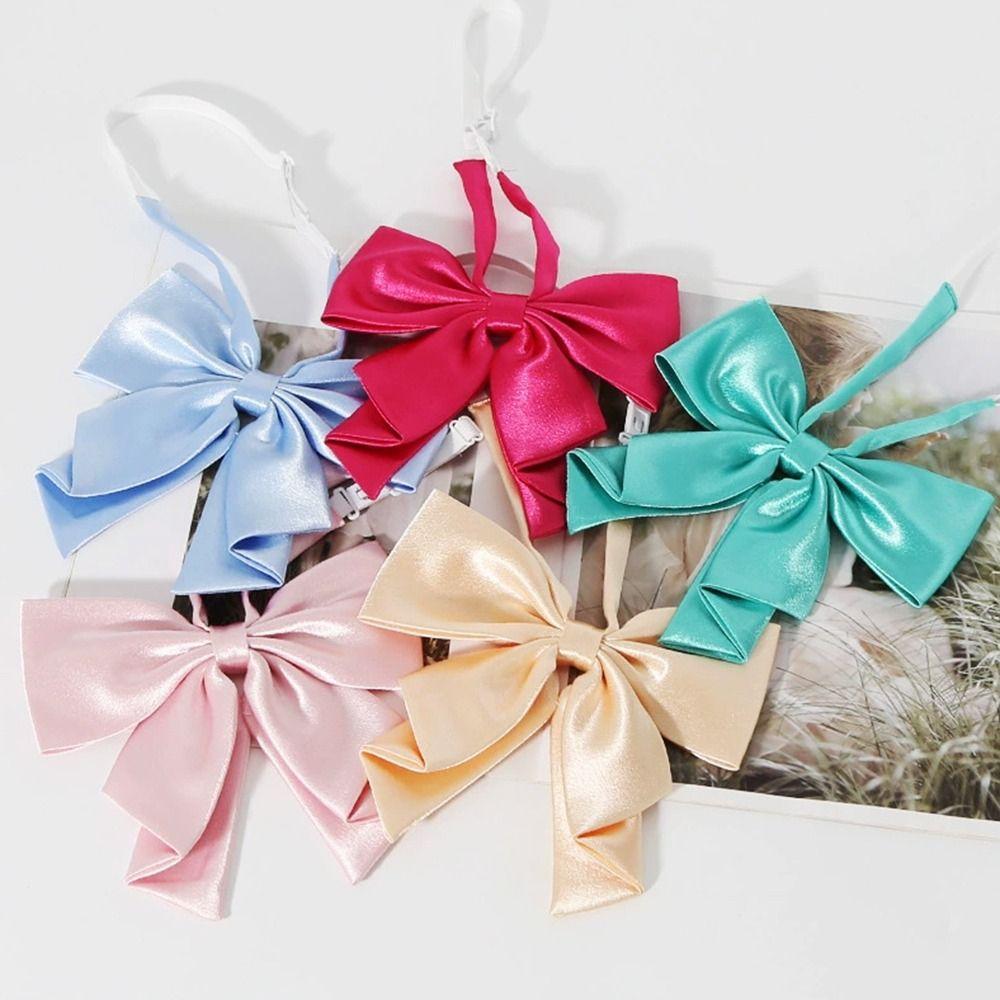 Fashion Uniform Sailor Suit Collar Bowknot Oversized Swallowtail Bowknot  For Women College Girls